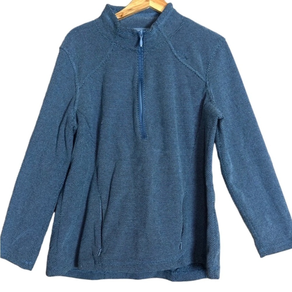Ascend / Bass Pro shops blue half zip microfleece sweatshirt Size XL